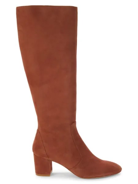 Юлиана Замшевые Сапоги до Колена Stuart Weitzman, цвет Cappuccino