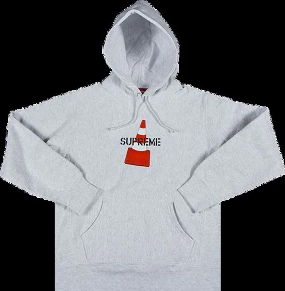 Толстовка Supreme Cone Hooded Sweatshirt 'Ash Grey', серый