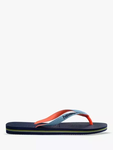 Шлепанцы Havaianas Brazil Flag Colour Mix, цвет dark blue