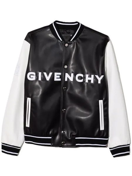 Givenchy Kids бомбер с вышитым логотипом