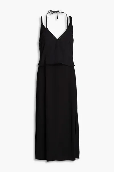 Многослойное платье миди из эластичного крепа 3.1 Phillip Lim, черный