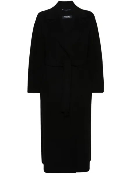 'S Max Mara шерстяной тренч с поясом, черный