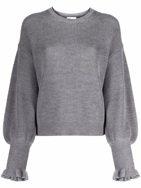 RED Valentino джемпер в рубчик с узкими манжетами