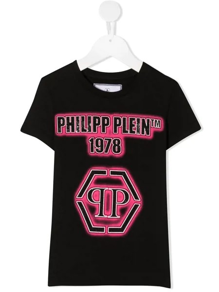 Philipp Plein Junior декорированная футболка с логотипом