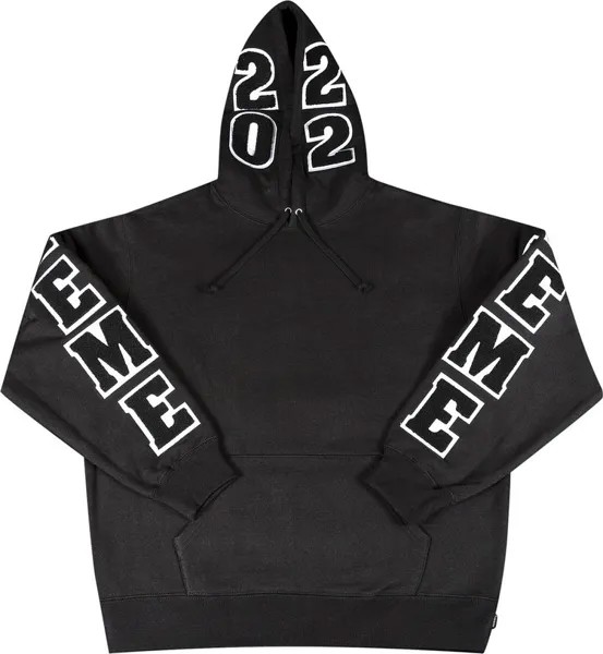Толстовка Supreme Team Chenille Hooded Sweatshirt 'Black', черный