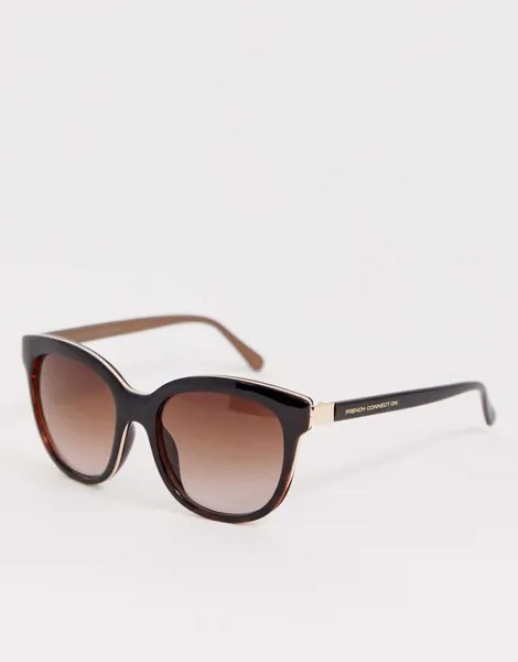 Классические солнцезащитные очки в стиле ретро French Connection-Черный