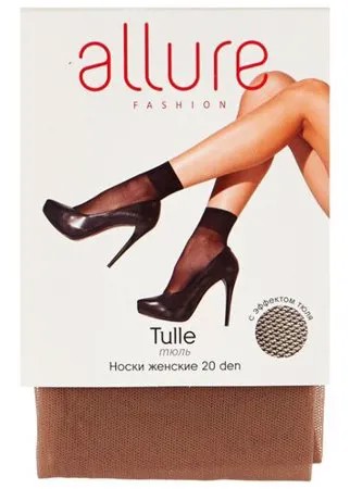 Капроновые носки ALLURE Tulle 20 den, размер универсальный, glase