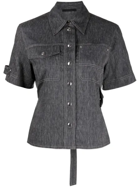 Helmut Lang рубашка Utility с короткими рукавами, серый