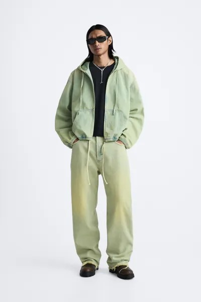 Джинсы мешочного кроя ZARA, желтый