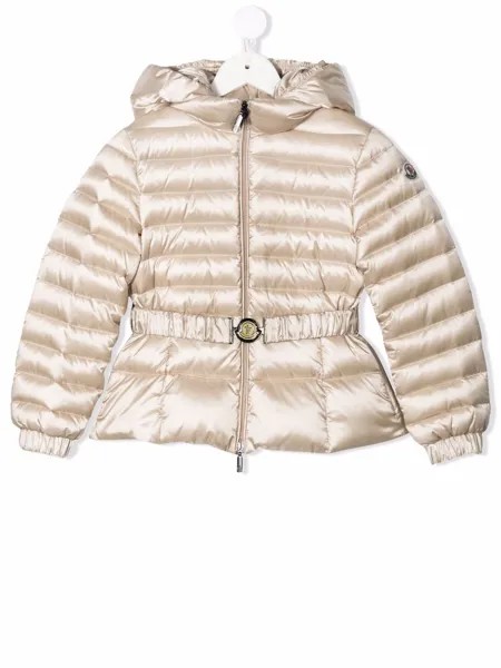 Moncler Enfant пуховик с поясом