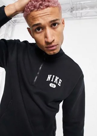 Черный свитшот с короткой молнией Nike SB March Radness-Черный цвет