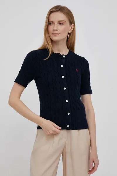 Хлопковый кардиган Polo Ralph Lauren, темно-синий