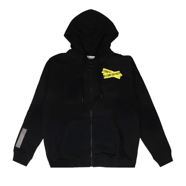 Off-White Свитер на молнии Fire Tape Черный