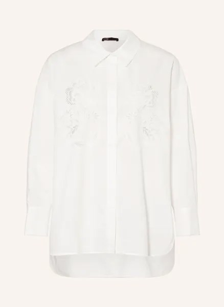 Блузка-рубашка с кружевом на люверсах Maje, белый