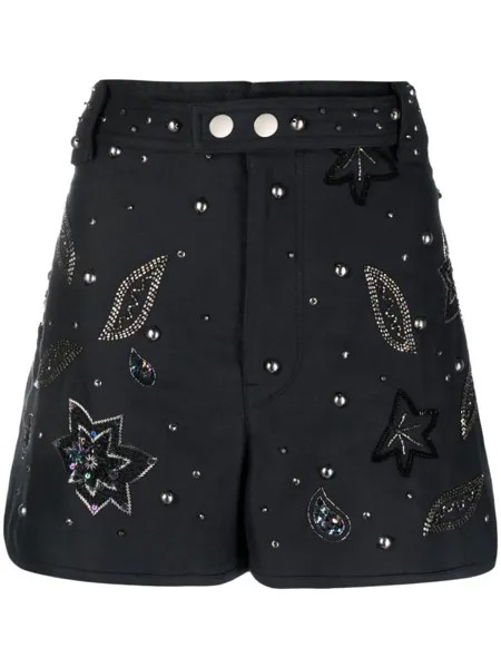 ISABEL MARANT шорты Kayneliae с вышивкой, синий