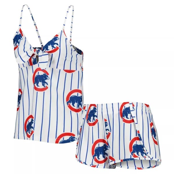 Женский спортивный белый комплект из майки и шорт с принтом Reel Chicago Cubs Concepts, комплект для сна