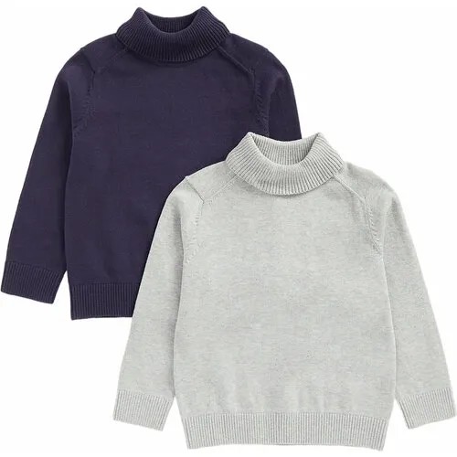 Водолазка mothercare, размер 86, синий/серый