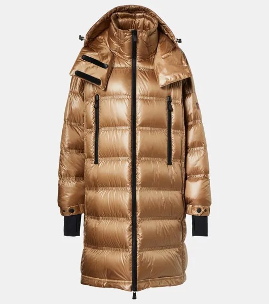 Стеганая парка Rochelair на пуху Moncler Grenoble, коричневый