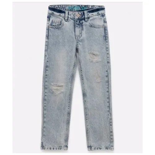 Джинсовые брюки для мальчиков размер 98, светло-голубой