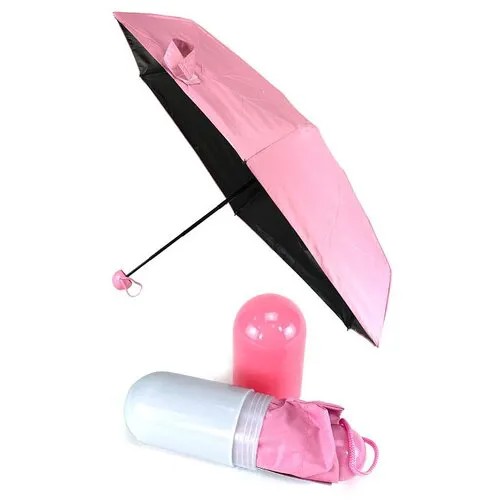 Мини-зонт Take Easy, розовый, черный