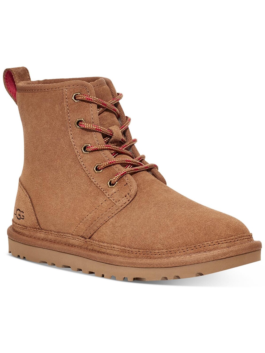 Высокие женские замшевые ботинки Neumel на шнуровке из овчины UGG, цвет Chestnut