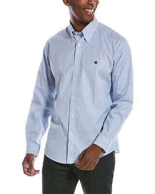 Мужская тканая рубашка Stretch Pinpoint Regent Fit Brooks Brothers синяя, L