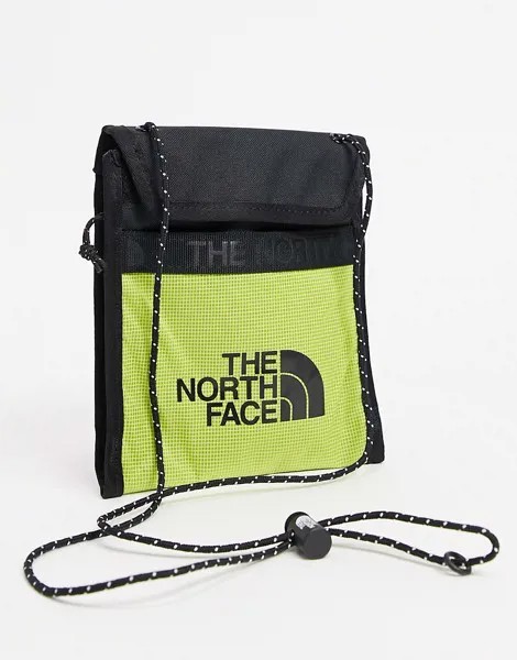 Зеленая сумка-кошелек на шею The North Face Bozer III-Желтый