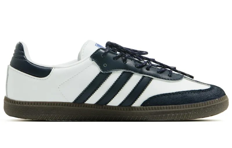 Кроссовки adidas Samba Skateboarding Shoes Unisex Low-top White/blue, темно-синий