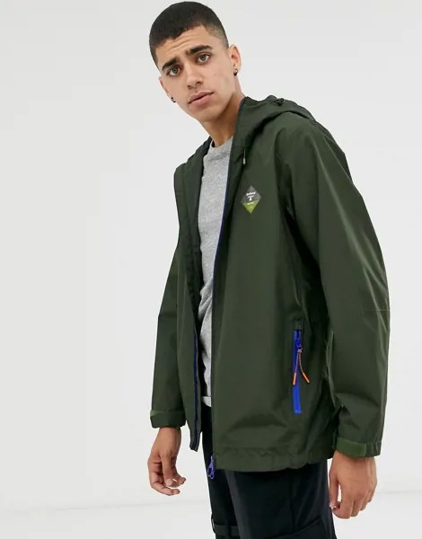 Куртка цвета хаки на контрастной молнии Barbour Beacon Mound-Зеленый