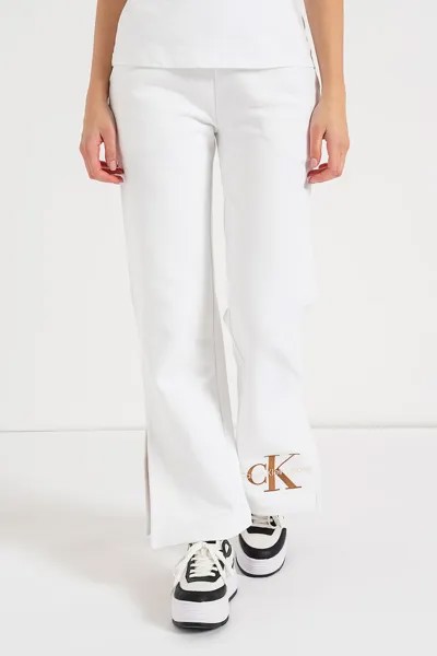Спортивные брюки с разрезами по низу Calvin Klein Jeans, белый