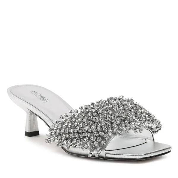 Шлепанцы MICHAEL Michael Kors AmalKitten Sandal, серебро