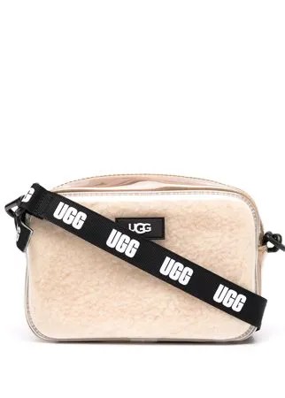 UGG сумка через плечо из шерпы с логотипом