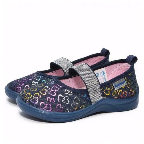 Туфли для девочек, цвет синий, размер 31, бренд NordMan, артикул 2-528-B01 Stars