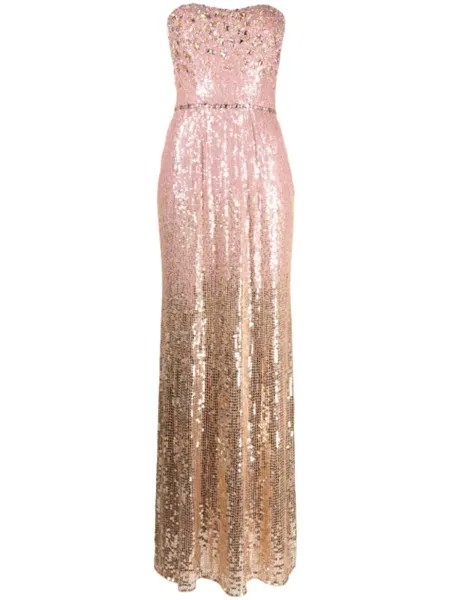 Платье Midnight без бретелей Jenny Packham, розовый