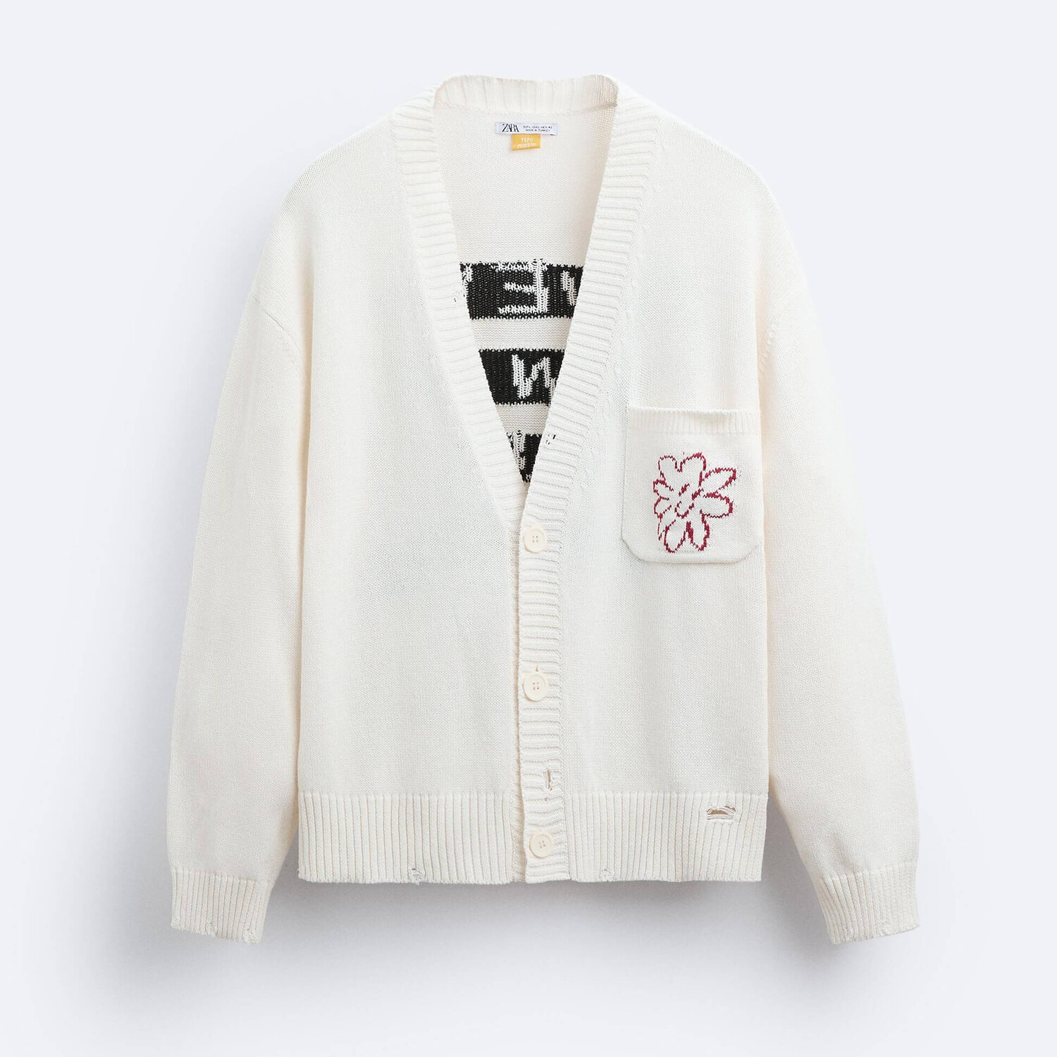 Кардиган Zara Jacquard X Pepo Moreno, белый
