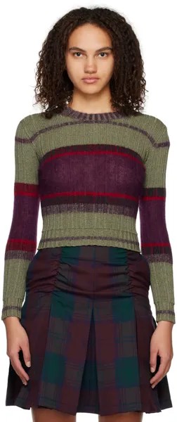 Зелено-фиолетовый дизайнерский свитер paria /FARZANEH