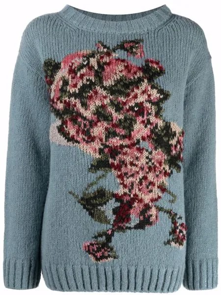 Antonio Marras intarsia-knit ribbed-trim jumper