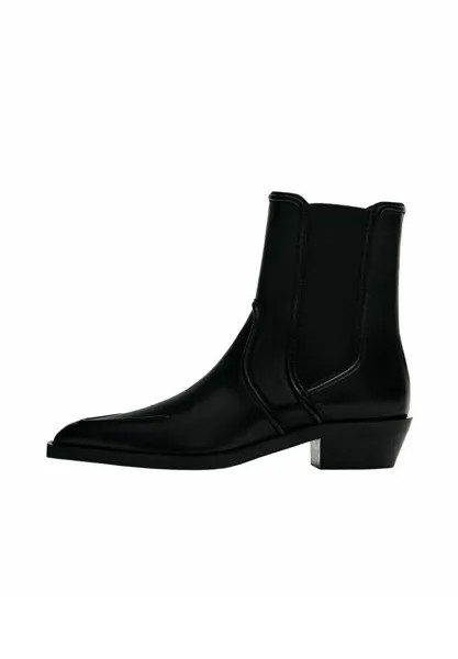 Классические ботильоны Massimo Dutti MOC TOE, черный