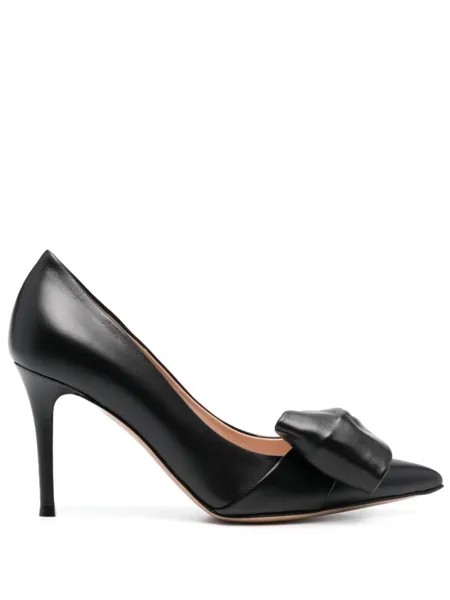 Gianvito Rossi туфли с бантом, черный