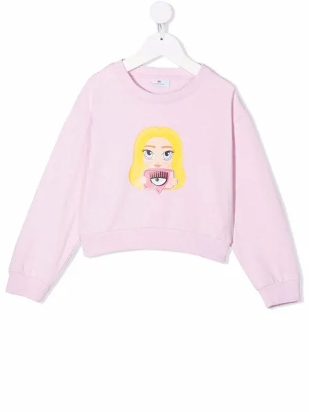 Chiara Ferragni Kids толстовка с принтом из коллаборации с Chiara Ferragni