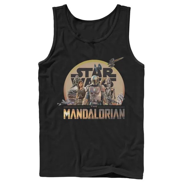 Мужская майка с коллажем персонажей Star Wars The Mandalorian