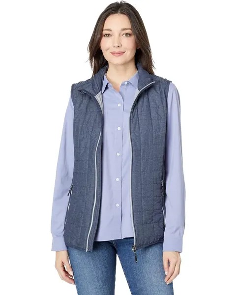 Утепленный жилет Cutter & Buck Rainier Primaloft Eco Full Zip, цвет Anthracite Melange