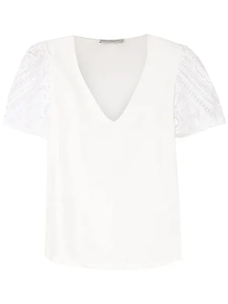 Martha Medeiros блузка Basic с кружевными рукавами