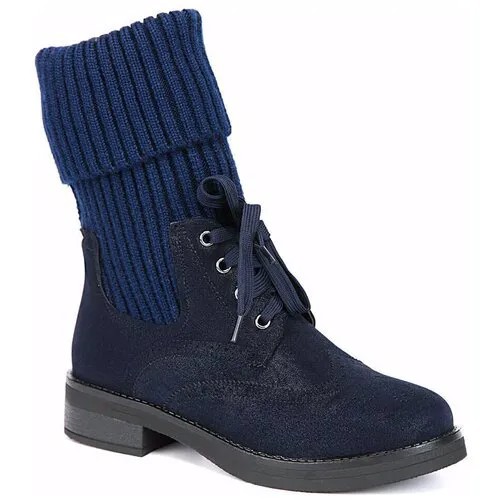 Женские зимние ботинки на низком каблуке medelista, синий, Размер 38