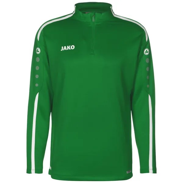 Лонгслив Jako Striker 2.0 Ziptop, цвет grün/weiß