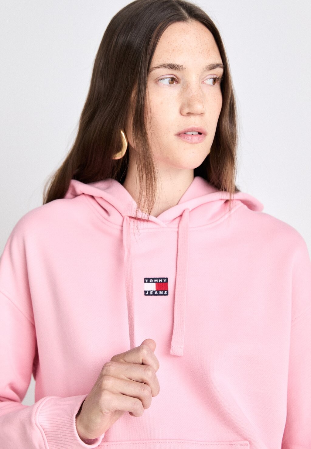 Спортивный свитер BADGE HOODIE Tommy Hilfiger, розовый