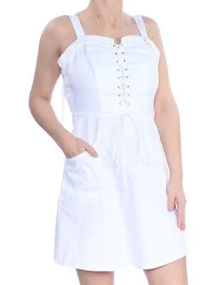 XOXO Женское белое мини-платье на шнуровке для юниоров S