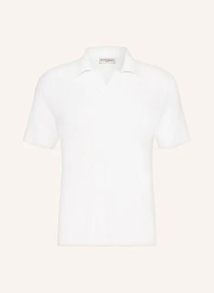 Трикотажная льняная рубашка-поло Officine Générale, белый