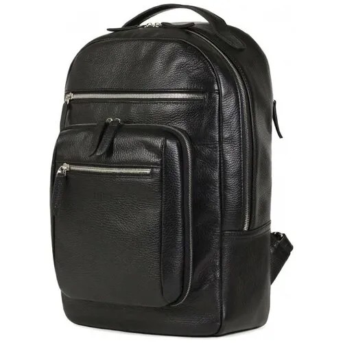 Мужской деловой кожаный рюкзак BRIALDI Explorer BR37170AM relief black