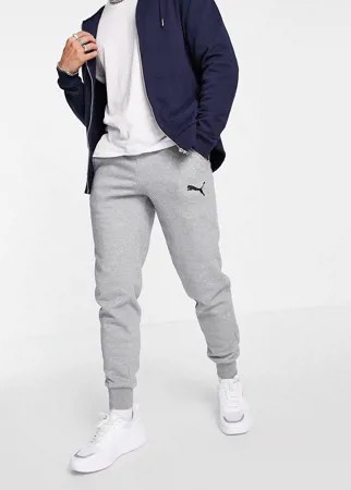 Серые джоггеры с логотипом в виде кошки Puma Essentials-Серый